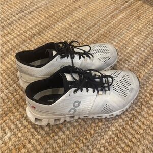 On Running Women Black and White Athletic Shoes